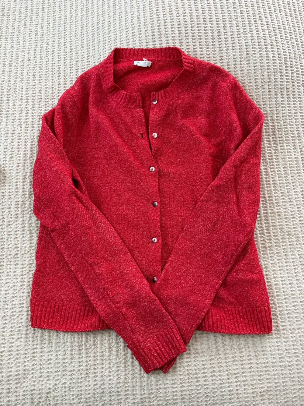 Kimchi Blue Red Button-Up Women's Cardigan